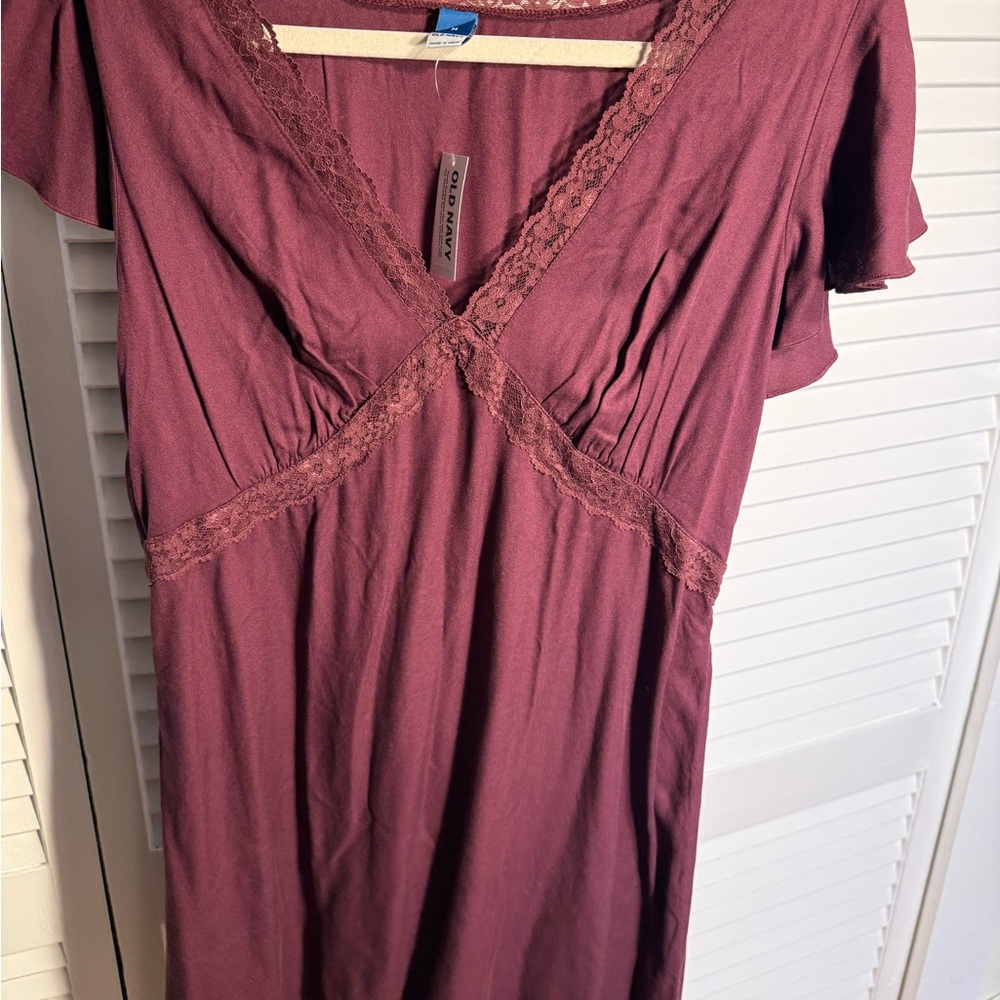 Old Navy Dress Fit and Flare Lace Trim - Picture 2 of 4
